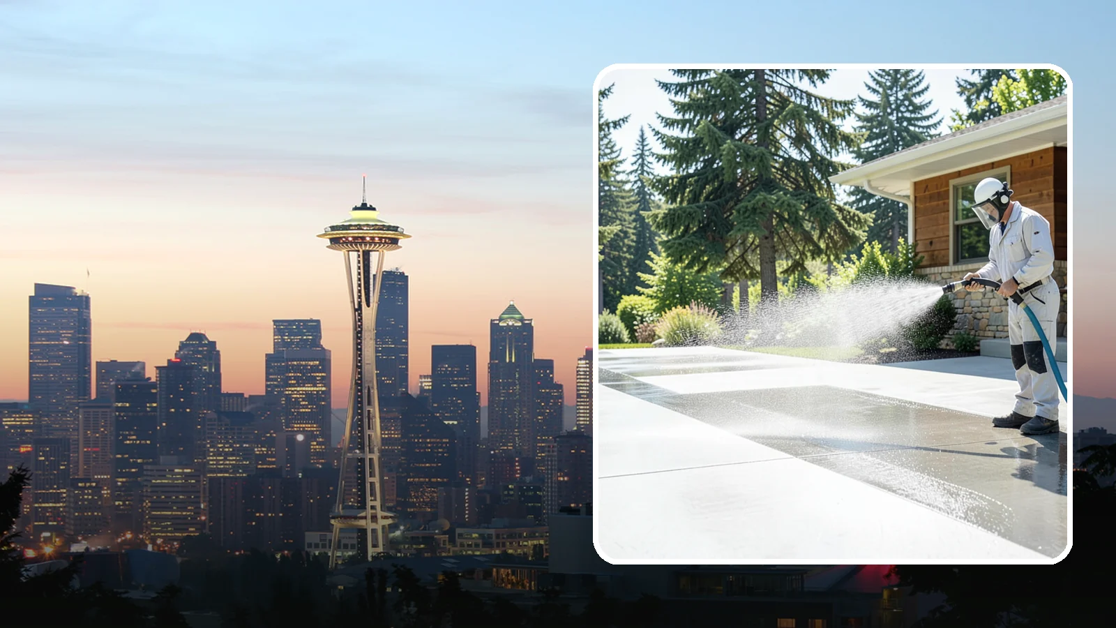 Decorative Concrete Cleaning in Seattle, King County, WA - Clean stamped and decorative concrete patios without stripping their color or protective sealer.