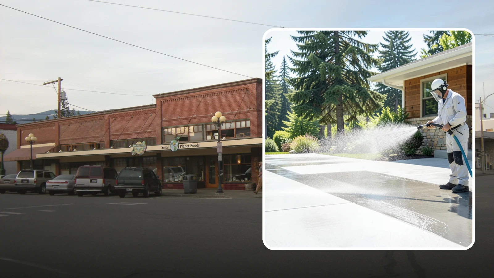 Decorative Concrete Cleaning in Sedro-Woolley, Skagit County, WA - Clean stamped and decorative concrete patios without stripping their color or protective sealer.
