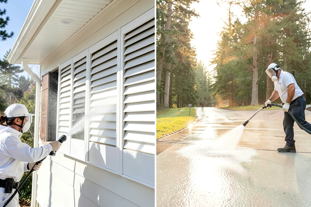 Decorative Concrete Cleaning in Shoreline, King County, WA - Clear the patio and inspect the sealer condition
