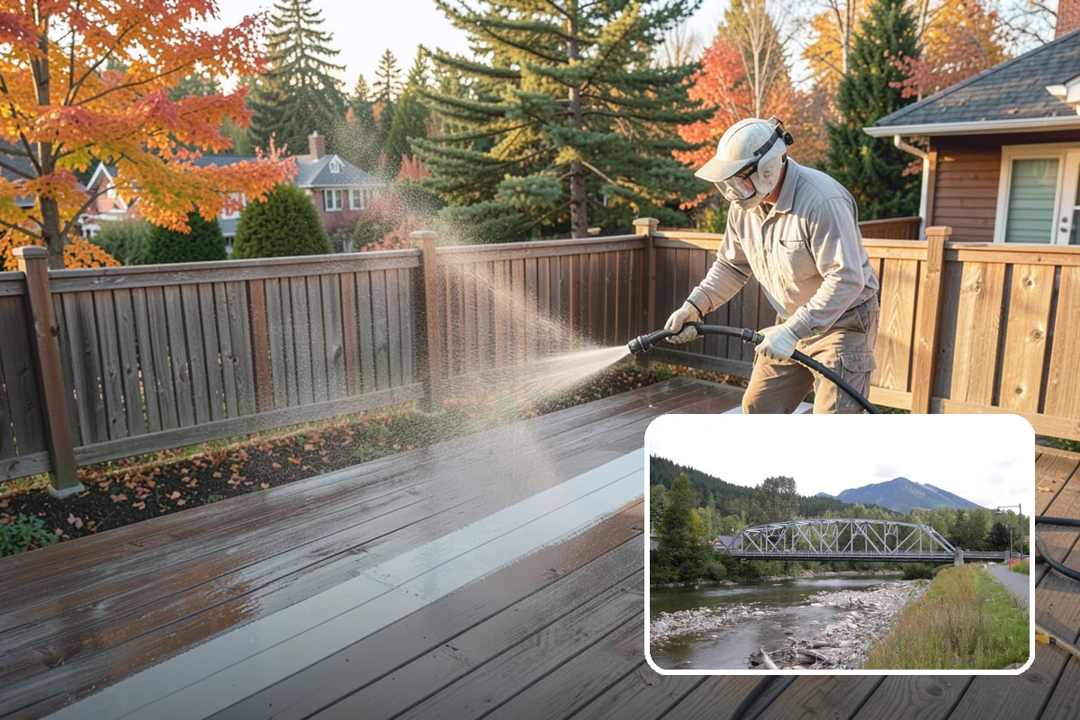Decorative Concrete Cleaning in Skykomish, King County, WA - Preserves integral color and stamped detail