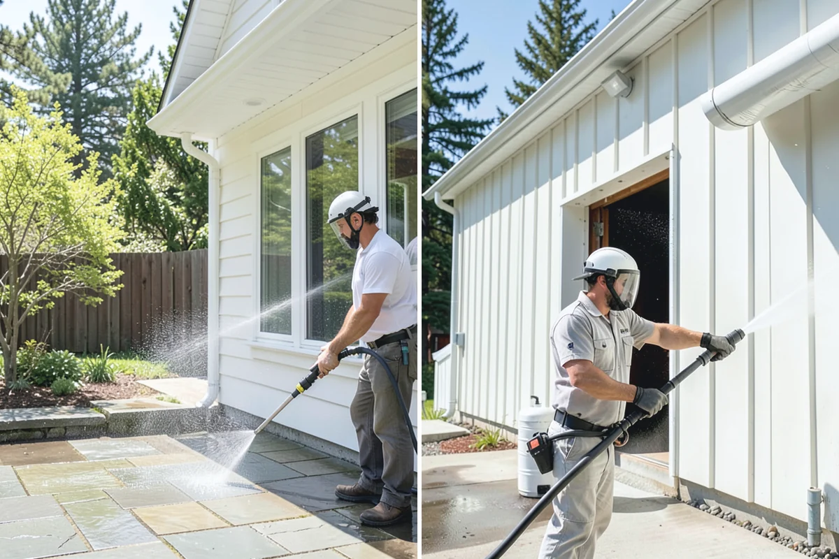 Decorative Concrete Cleaning in Skykomish, King County, WA - Clear the patio and inspect the sealer condition
