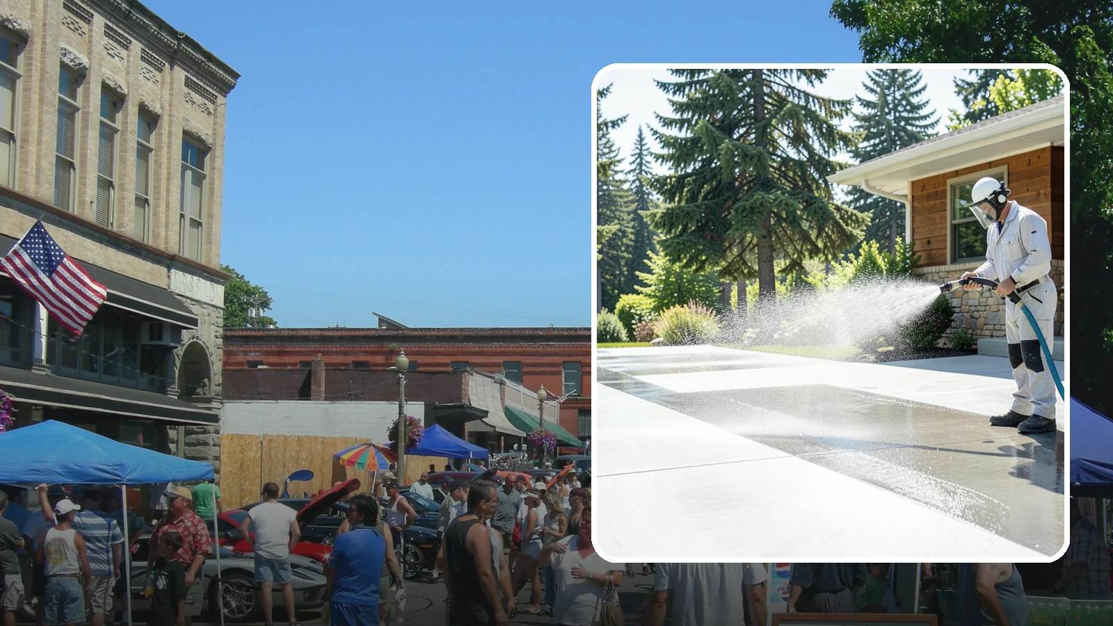 Decorative Concrete Cleaning in Snohomish, Snohomish County, WA - Clean stamped and decorative concrete patios without stripping their color or protective sealer.