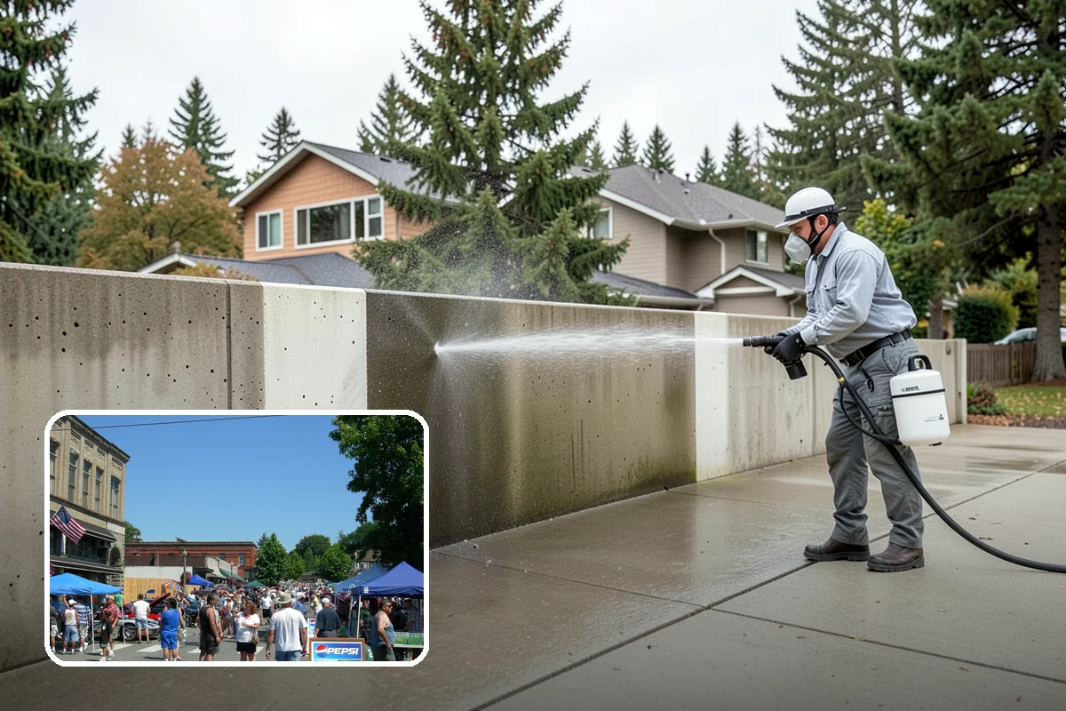 Decorative Concrete Cleaning in Snohomish, Snohomish County, WA - Preserves integral color and stamped detail