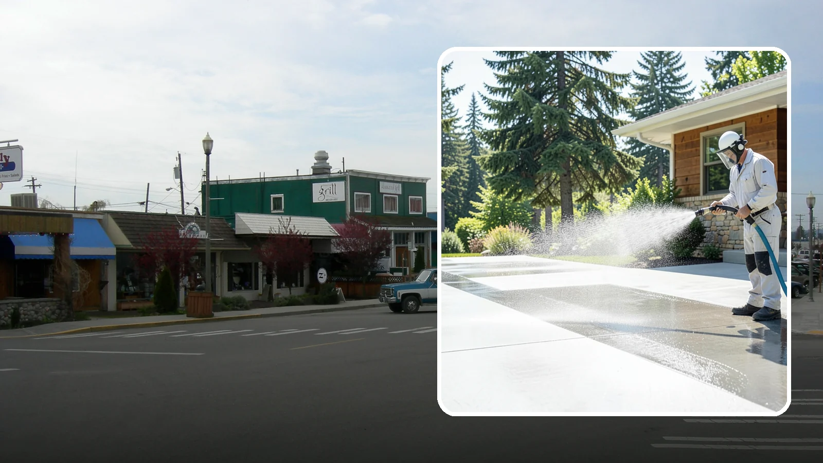 Decorative Concrete Cleaning in Stanwood, Snohomish County, WA - Clean stamped and decorative concrete patios without stripping their color or protective sealer.