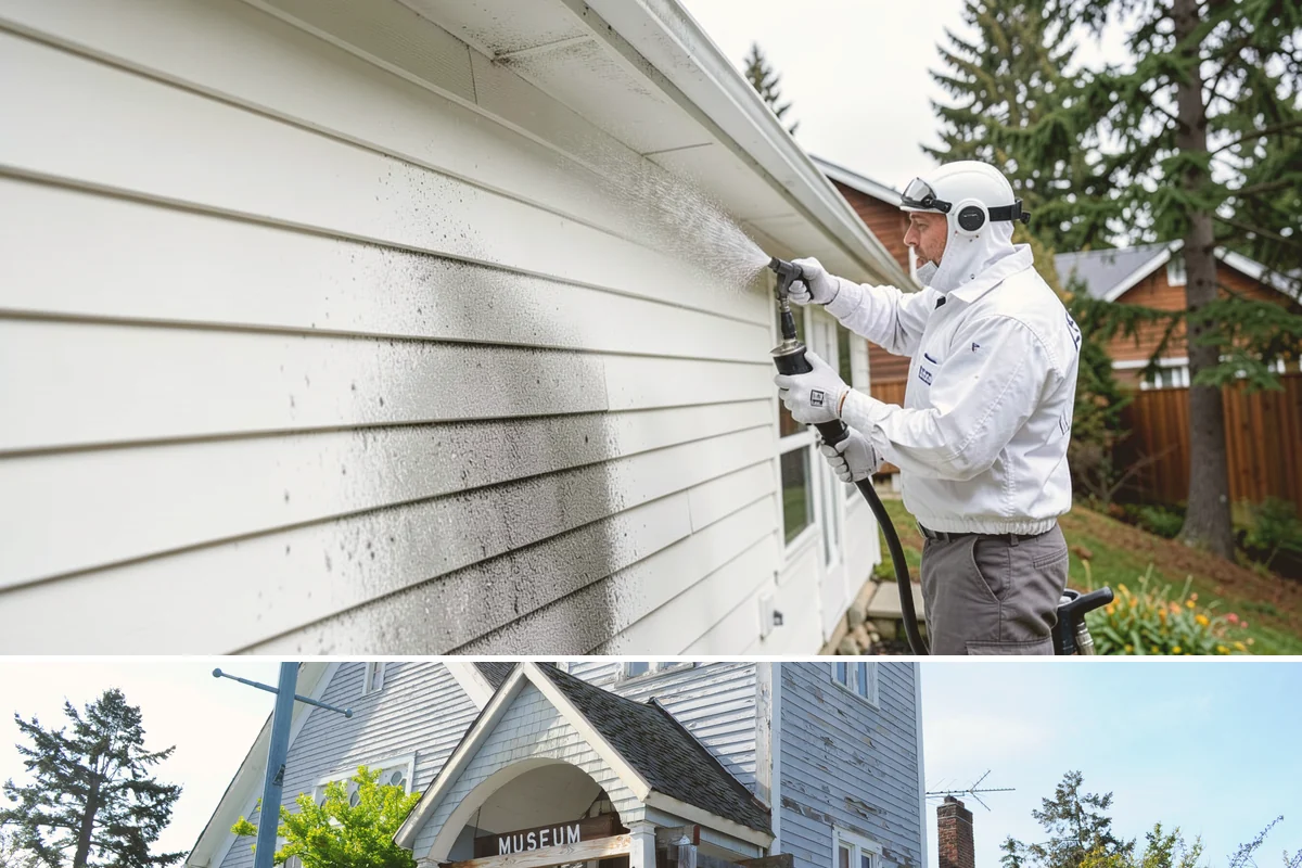 Decorative Concrete Cleaning in Steilacoom, Pierce County, WA - Decorative concrete cleans and reseals best in dry summer weather for proper sealer cure.