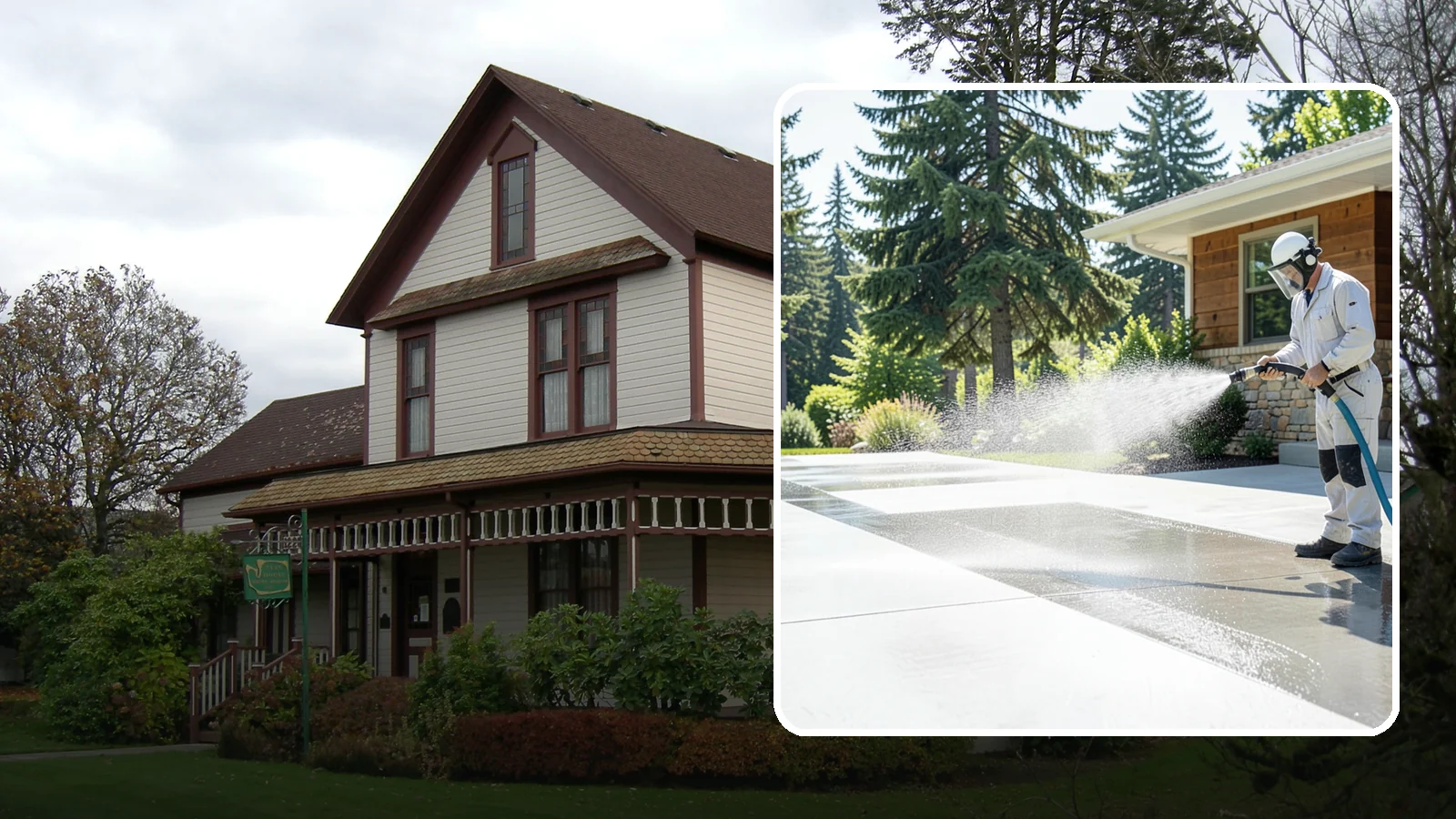 Decorative Concrete Cleaning in Sumner, Pierce County, WA - Clean stamped and decorative concrete patios without stripping their color or protective sealer.
