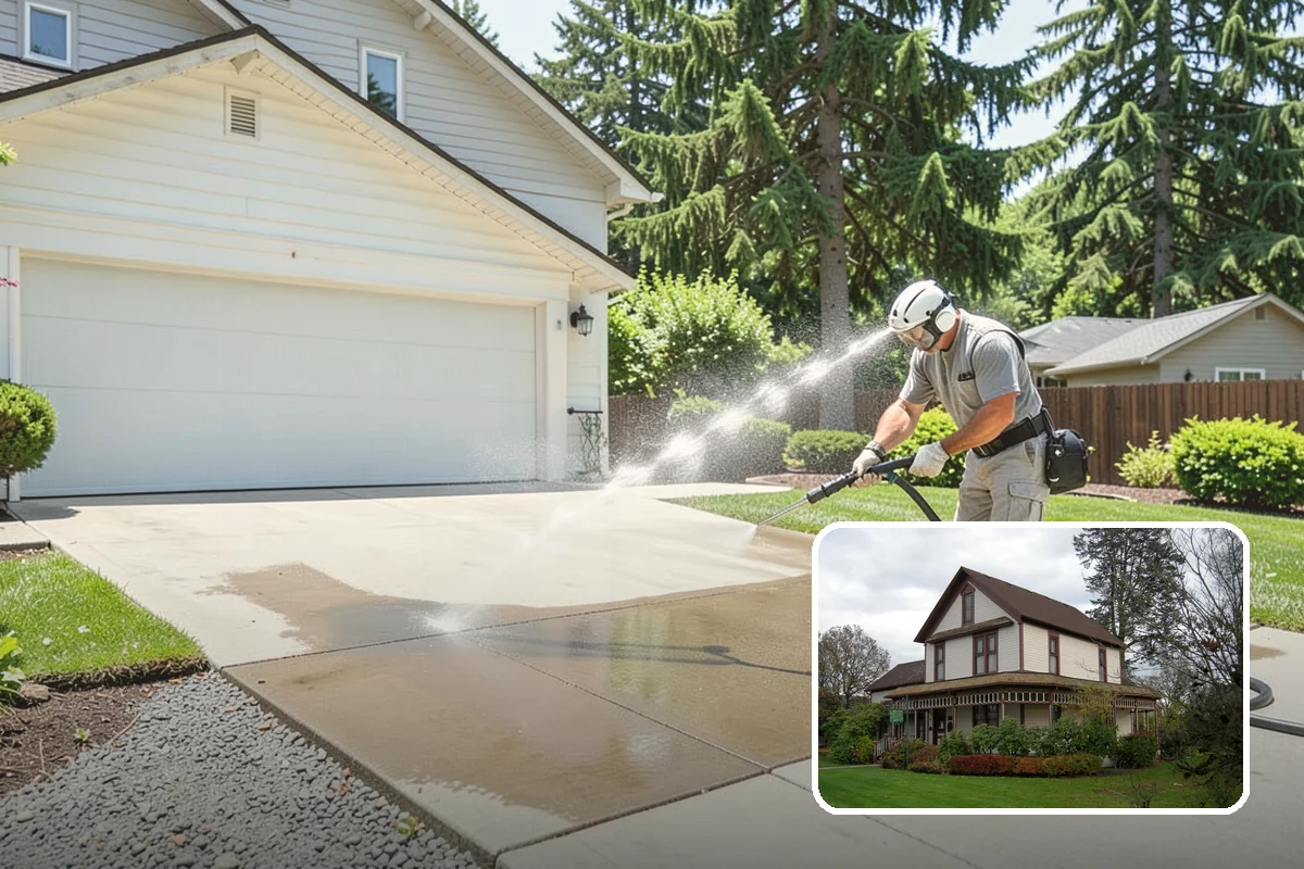 Decorative Concrete Cleaning in Sumner, Pierce County, WA - Preserves integral color and stamped detail