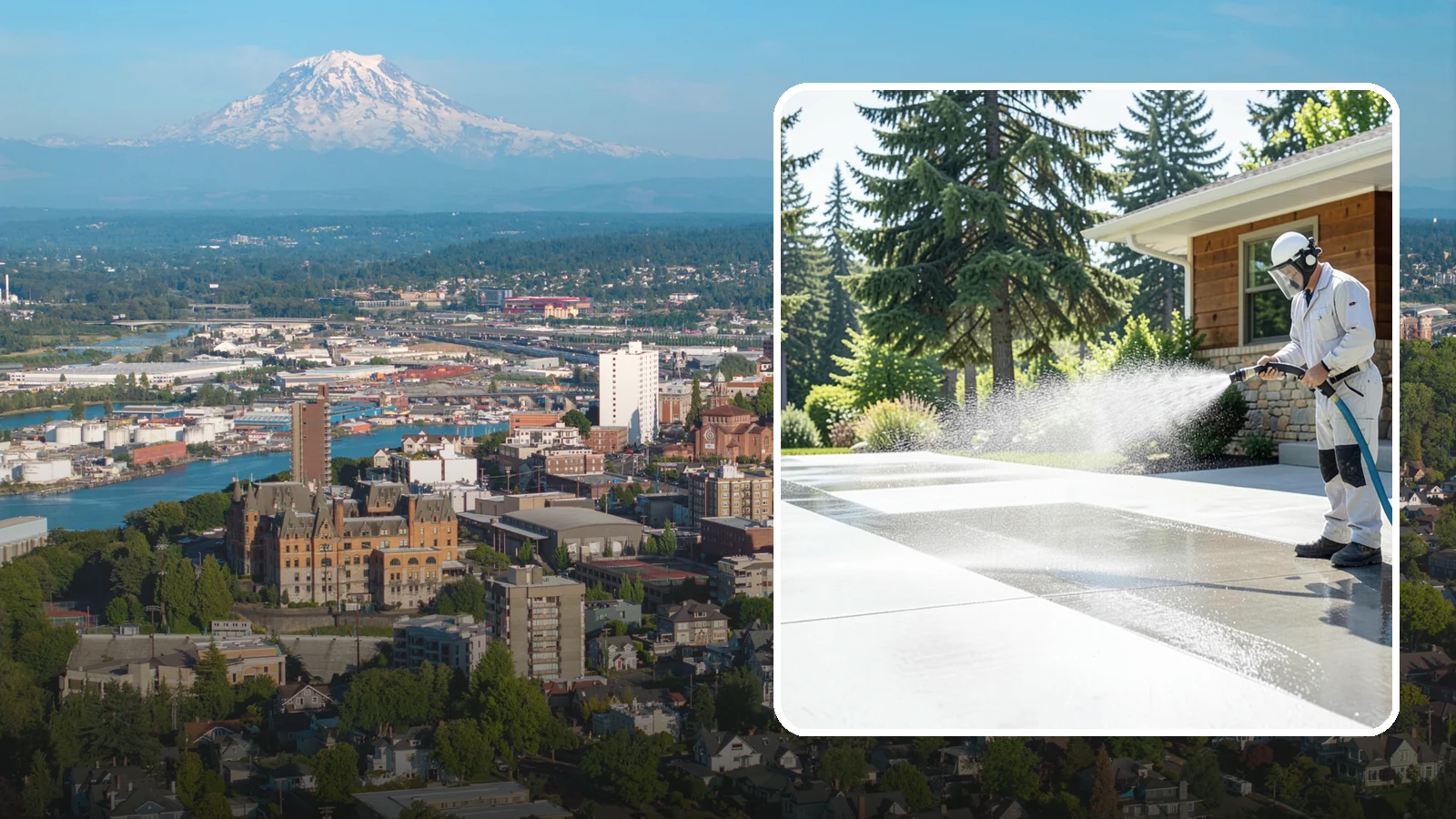 Decorative Concrete Cleaning in Tacoma, Pierce County, WA - Clean stamped and decorative concrete patios without stripping their color or protective sealer.