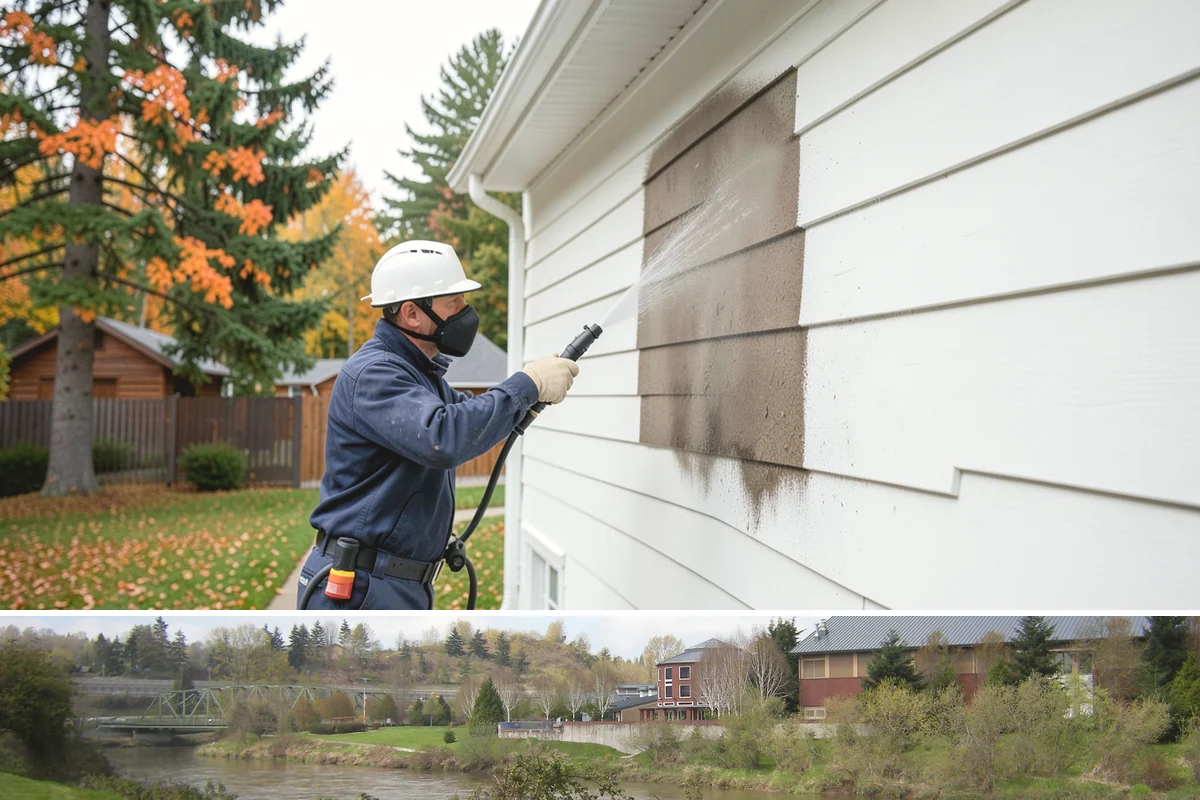 Decorative Concrete Cleaning in Tukwila, King County, WA - Decorative concrete cleans and reseals best in dry summer weather for proper sealer cure.