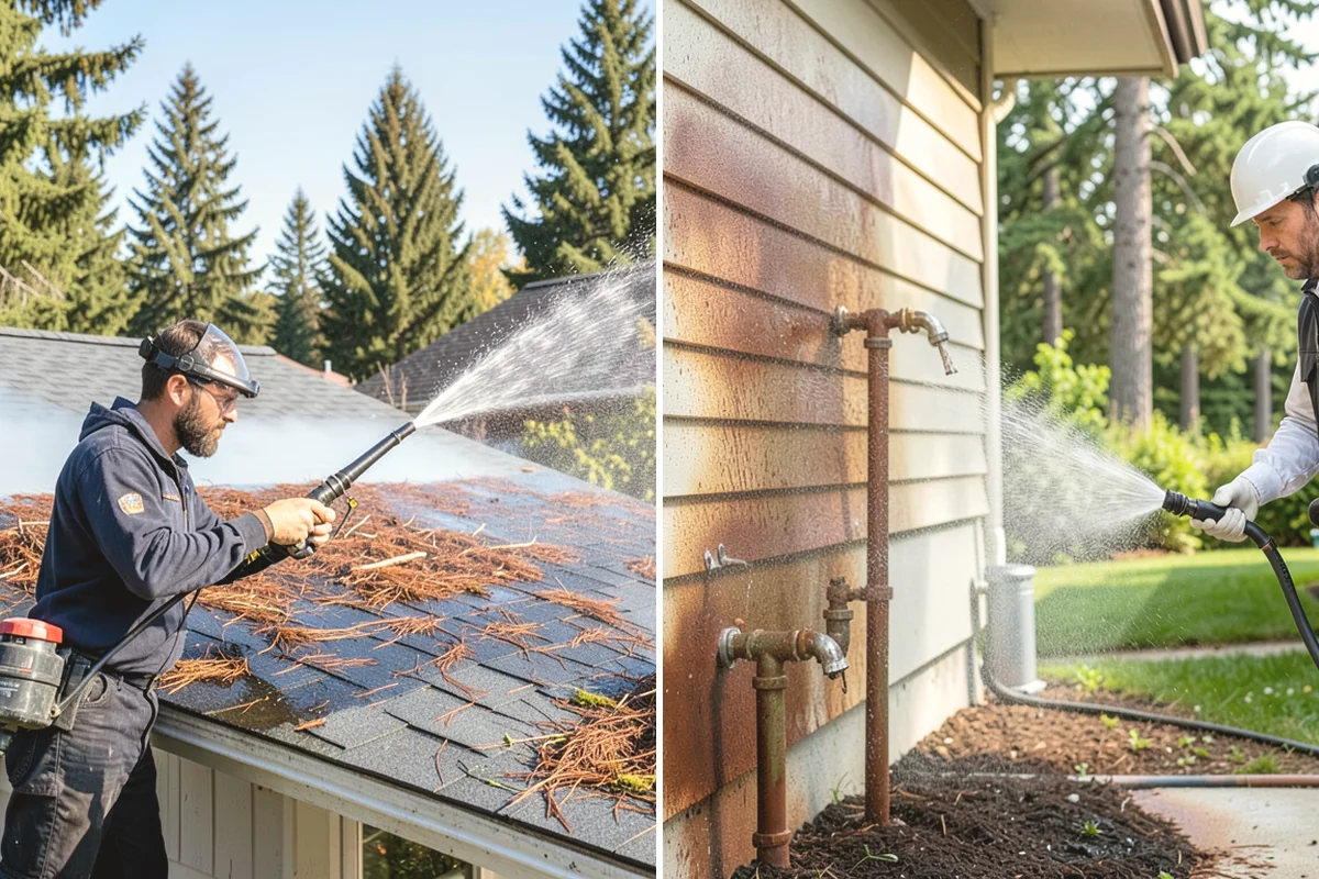 Decorative Rock Cleaning in Anacortes, Skagit County, WA - Clear leaves and large debris from the bed