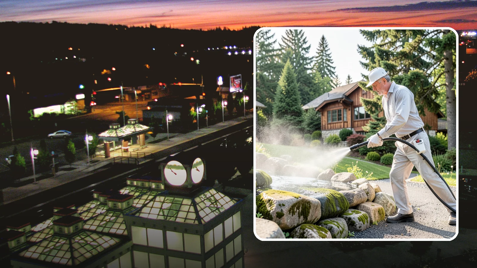 Decorative Rock Cleaning in Auburn, King County, WA - We clean decorative and landscape rock in Washington to wash out algae, mud, and organic buildup between the stones.