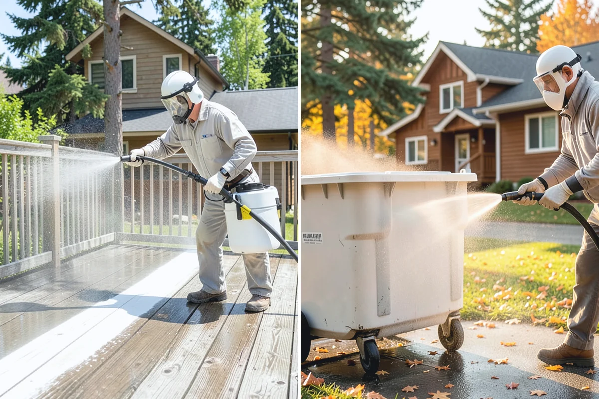 Decorative Rock Cleaning in Auburn, King County, WA - Clear leaves and large debris from the bed