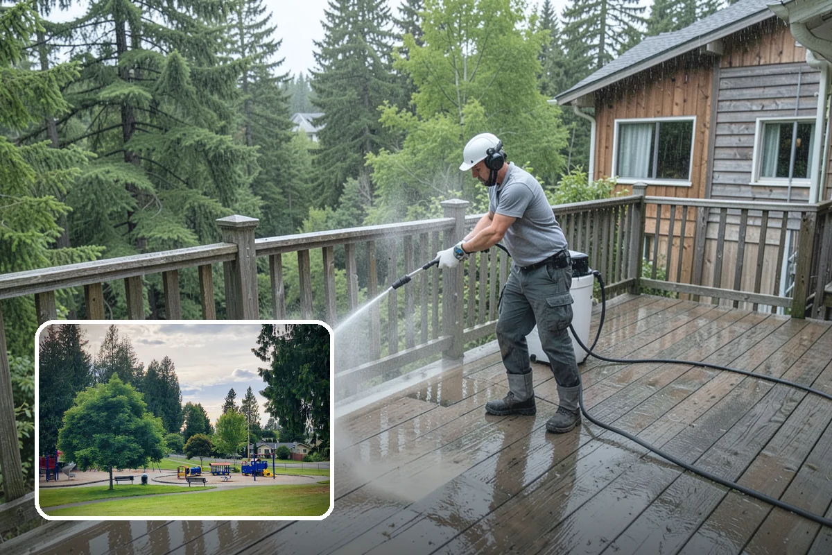 Decorative Rock Cleaning in Bonney Lake, Pierce County, WA - Restores the natural color of landscape stone