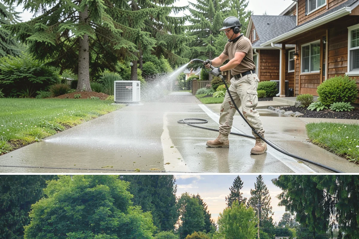 Decorative Rock Cleaning in Bonney Lake, Pierce County, WA - Decorative rock is best cleaned in spring to clear winter debris and again in fall after leaf drop.