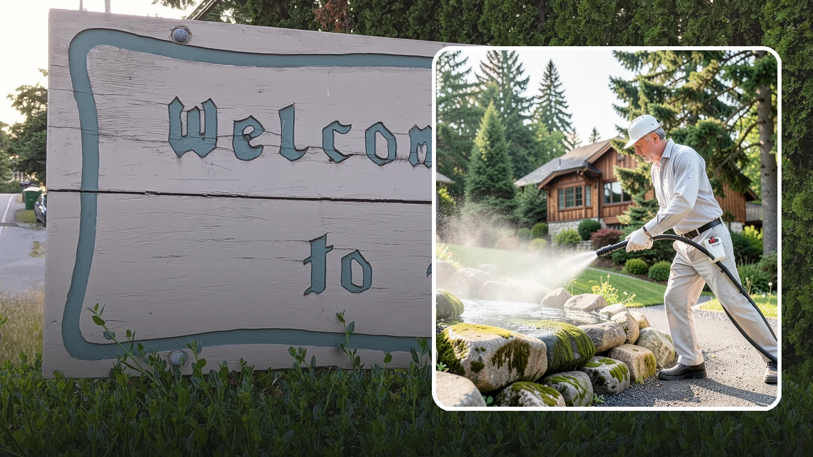 Decorative Rock Cleaning in Brier, Snohomish County, WA - We clean decorative and landscape rock in Washington to wash out algae, mud, and organic buildup between the stones.