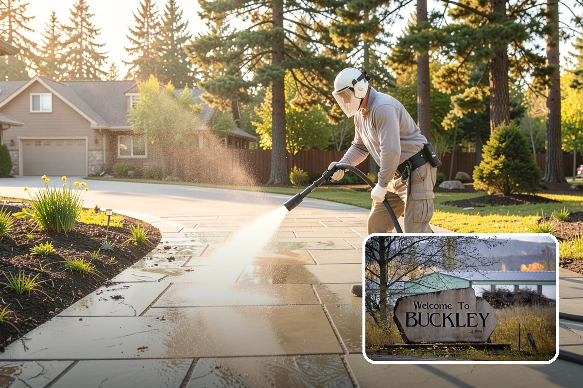 Decorative Rock Cleaning in Buckley, Pierce County, WA - Restores the natural color of landscape stone