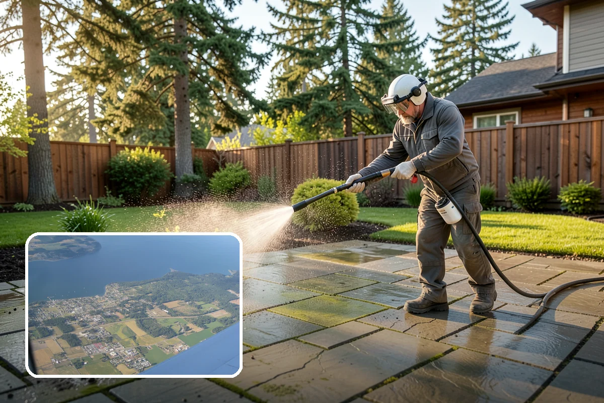 Decorative Rock Cleaning in Coupeville, Island County, WA - Restores the natural color of landscape stone