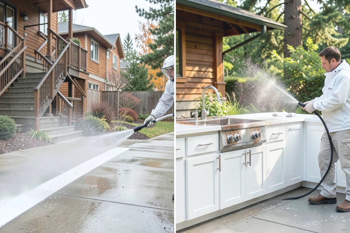 Decorative Rock Cleaning in Des Moines, King County, WA - Clear leaves and large debris from the bed