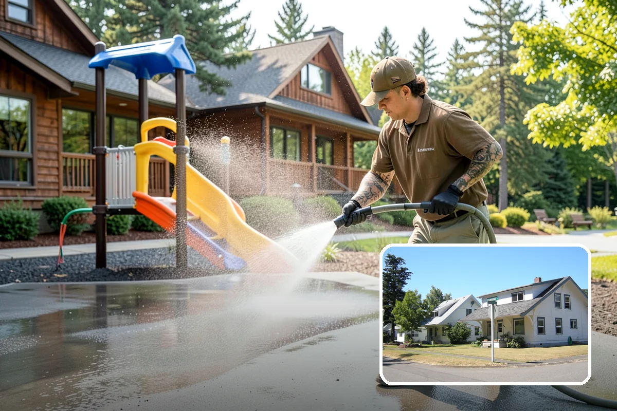 Decorative Rock Cleaning in DuPont, Pierce County, WA - Restores the natural color of landscape stone