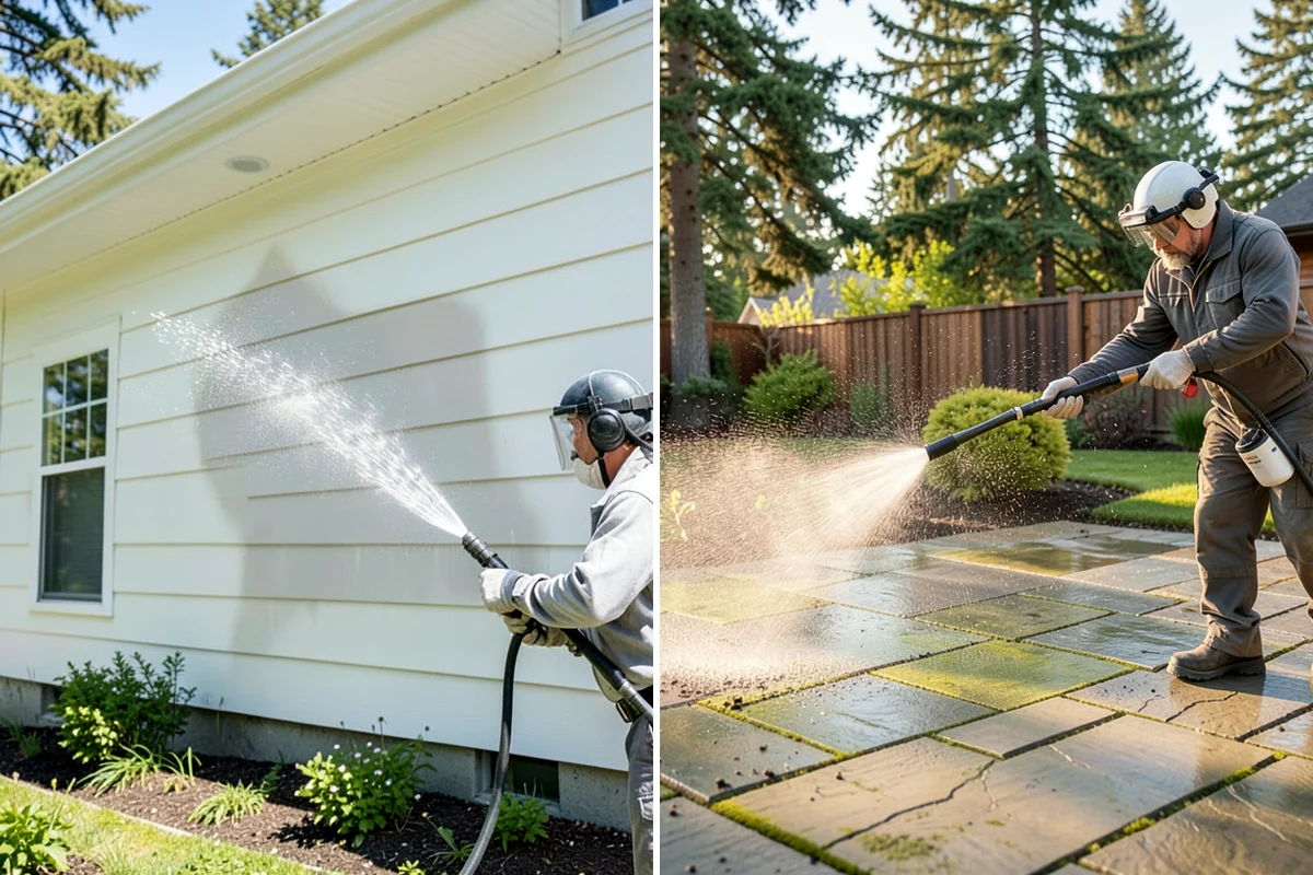 Decorative Rock Cleaning in DuPont, Pierce County, WA - Clear leaves and large debris from the bed