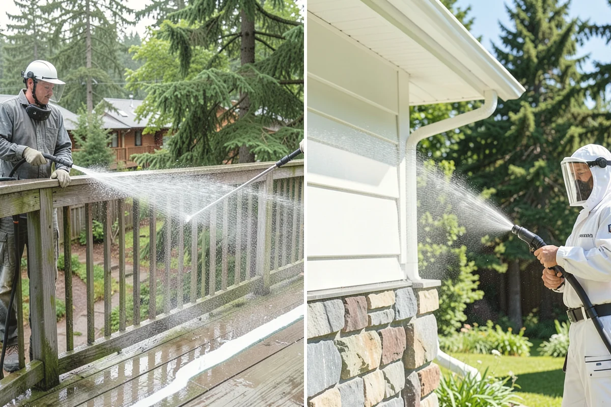 Decorative Rock Cleaning in Duvall, King County, WA - Clear leaves and large debris from the bed