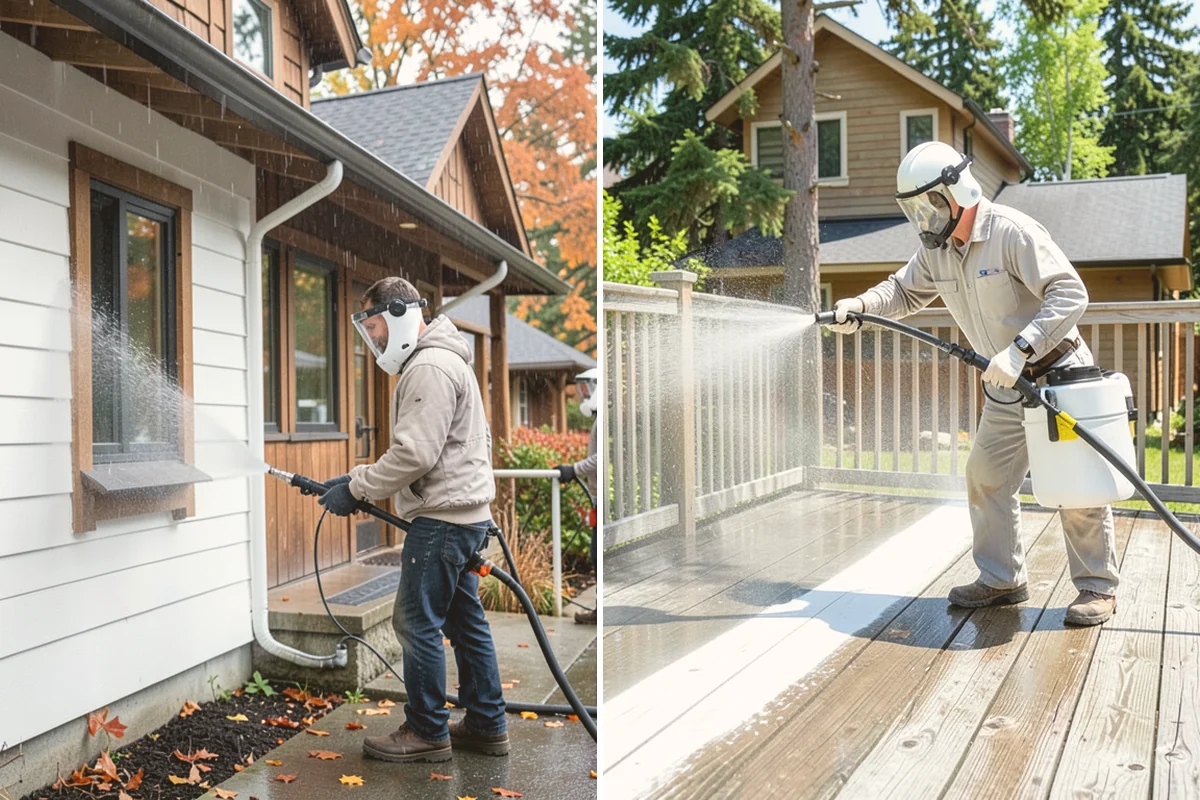 Decorative Rock Cleaning in Eatonville, Pierce County, WA - Clear leaves and large debris from the bed