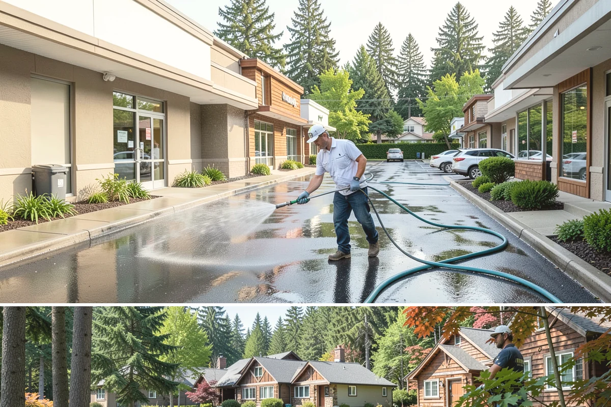 Decorative Rock Cleaning in Edgewood, Pierce County, WA - Decorative rock is best cleaned in spring to clear winter debris and again in fall after leaf drop.