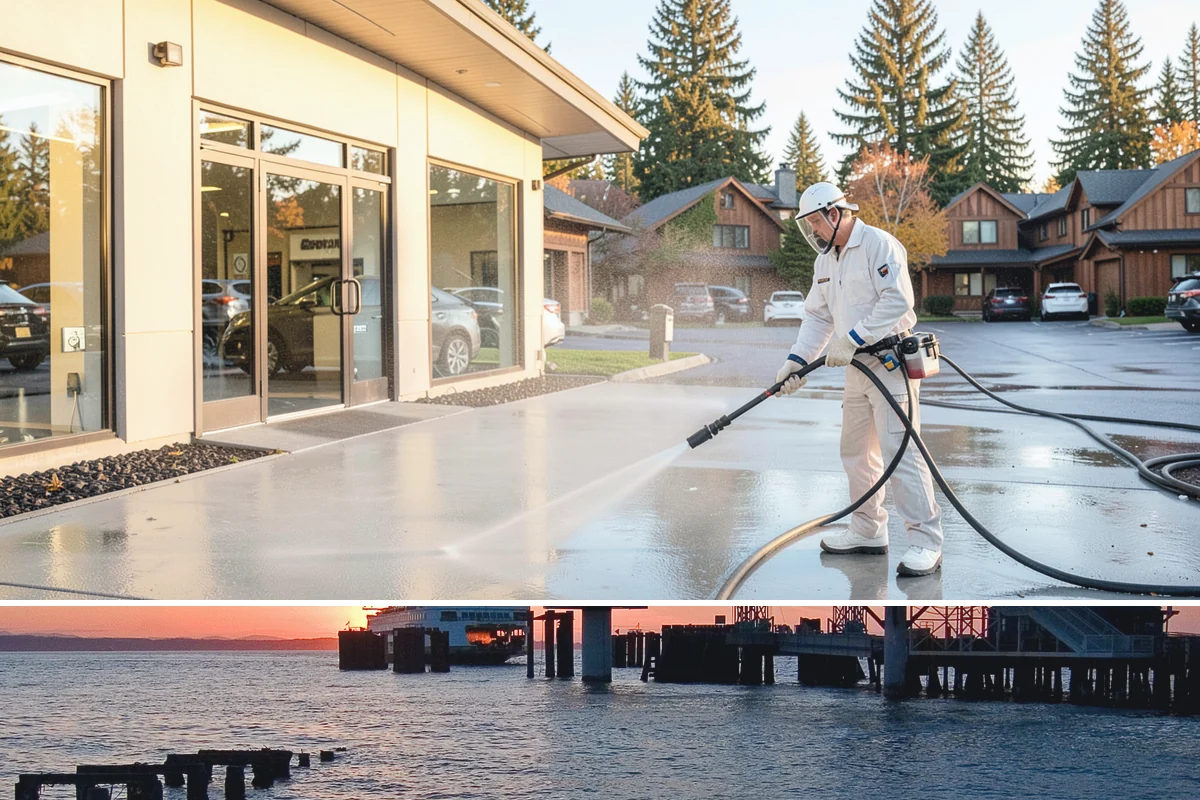 Decorative Rock Cleaning in Edmonds, Snohomish County, WA - Decorative rock is best cleaned in spring to clear winter debris and again in fall after leaf drop.