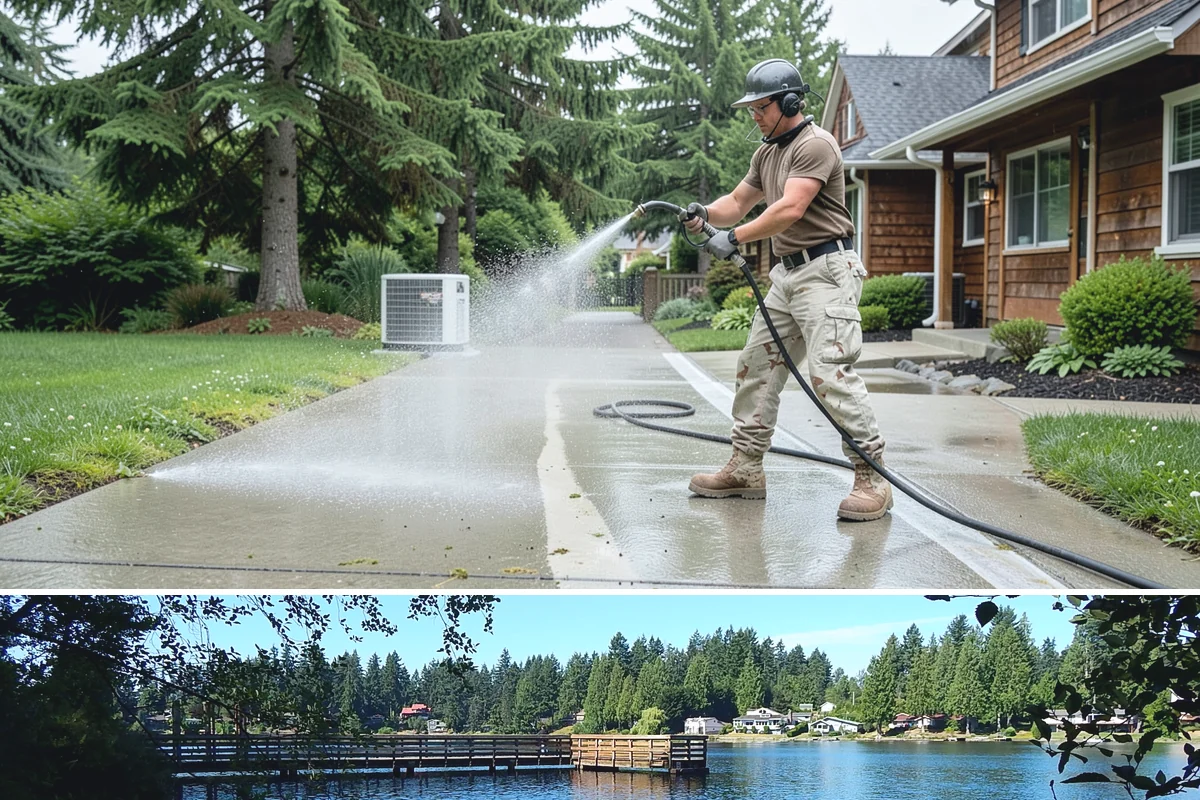 Decorative Rock Cleaning in Federal Way, King County, WA - Decorative rock is best cleaned in spring to clear winter debris and again in fall after leaf drop.