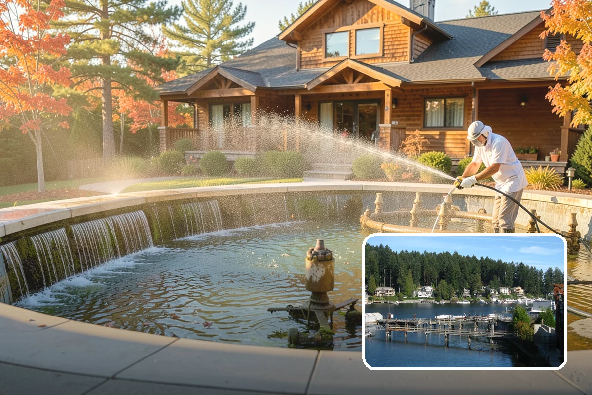 Decorative Rock Cleaning in Gig Harbor, Pierce County, WA - Restores the natural color of landscape stone