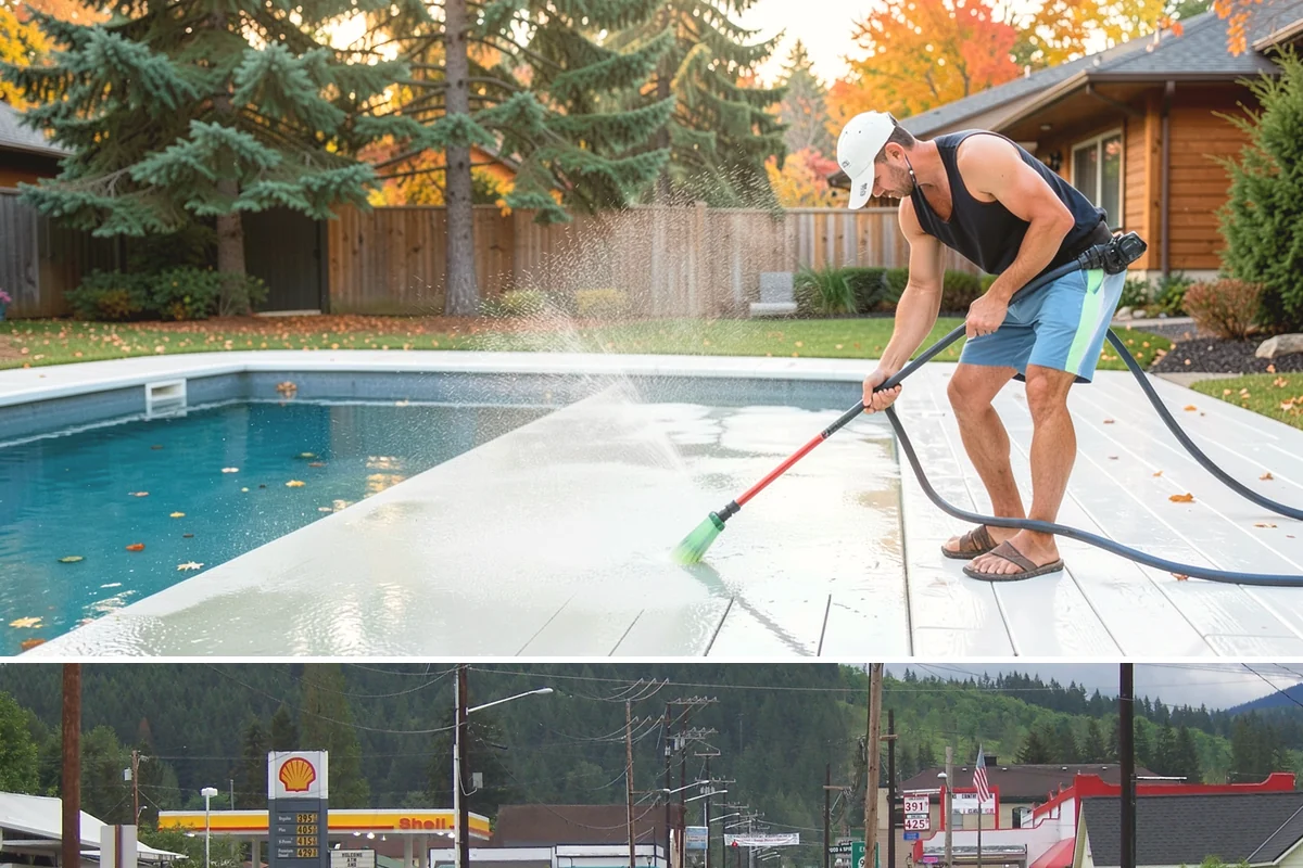 Decorative Rock Cleaning in Granite Falls, Snohomish County, WA - Decorative rock is best cleaned in spring to clear winter debris and again in fall after leaf drop.