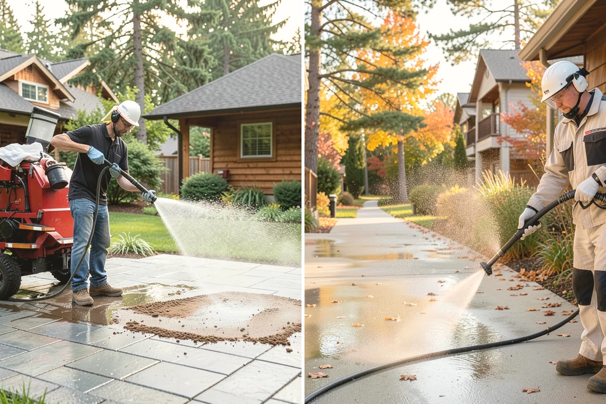 Decorative Rock Cleaning in Issaquah, King County, WA - Clear leaves and large debris from the bed