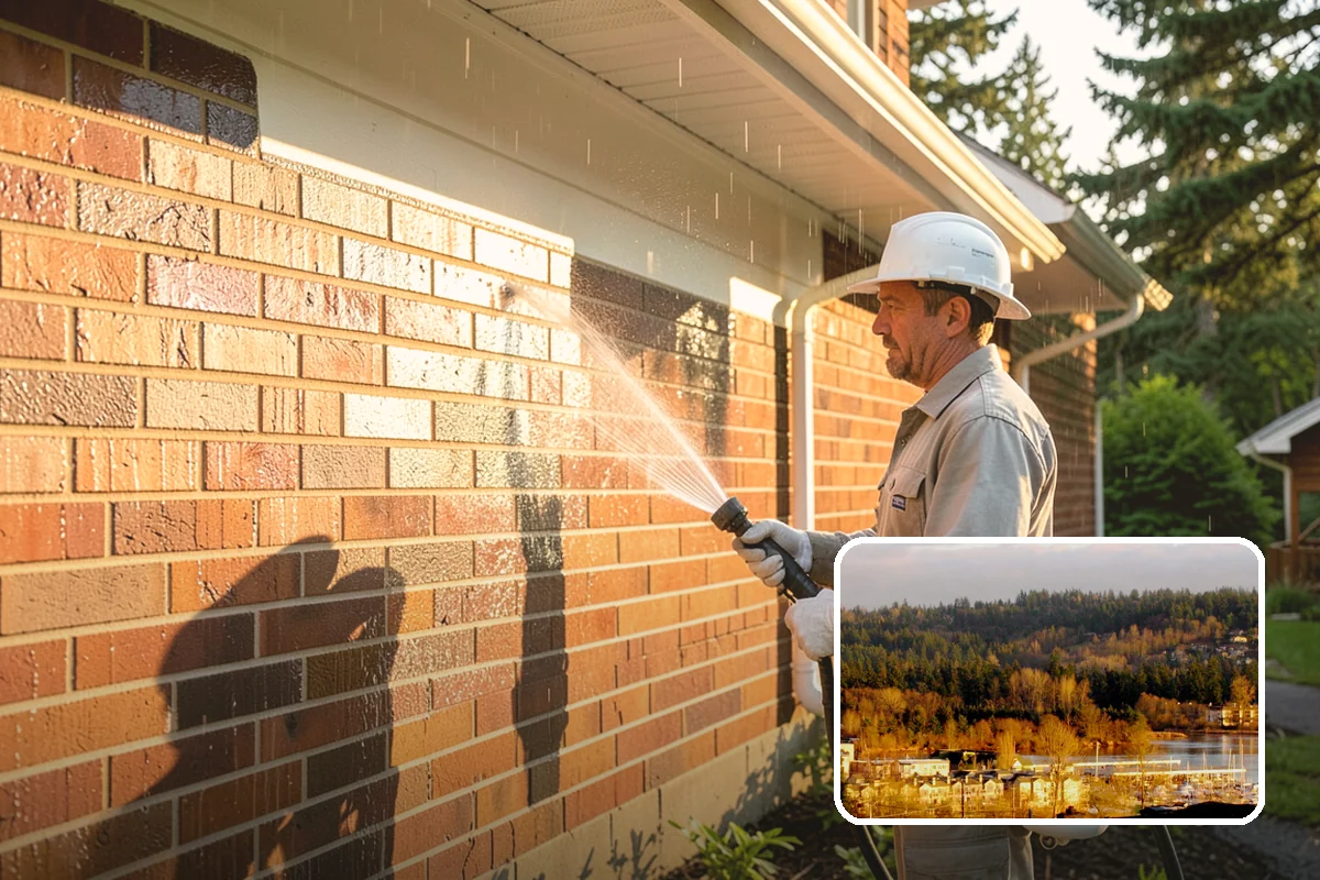 Decorative Rock Cleaning in Kenmore, King County, WA - Restores the natural color of landscape stone