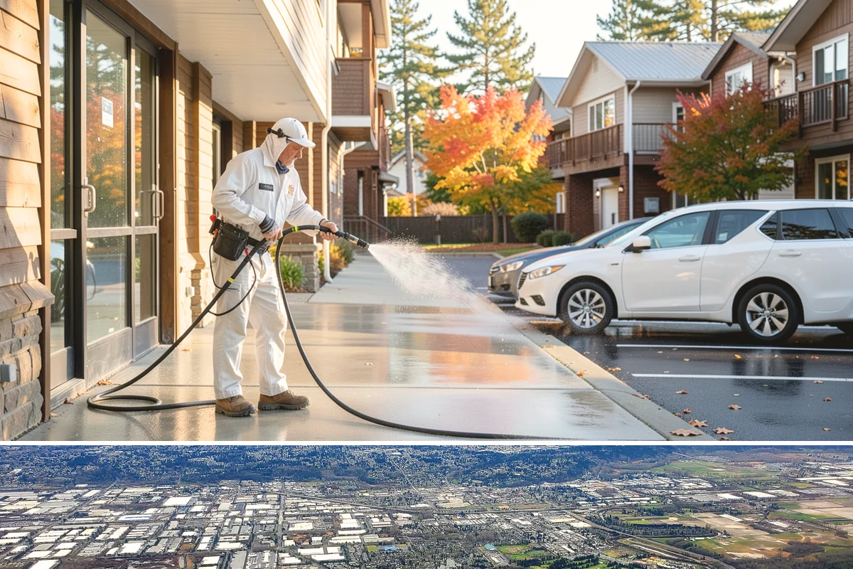 Decorative Rock Cleaning in Kent, King County, WA - Decorative rock is best cleaned in spring to clear winter debris and again in fall after leaf drop.