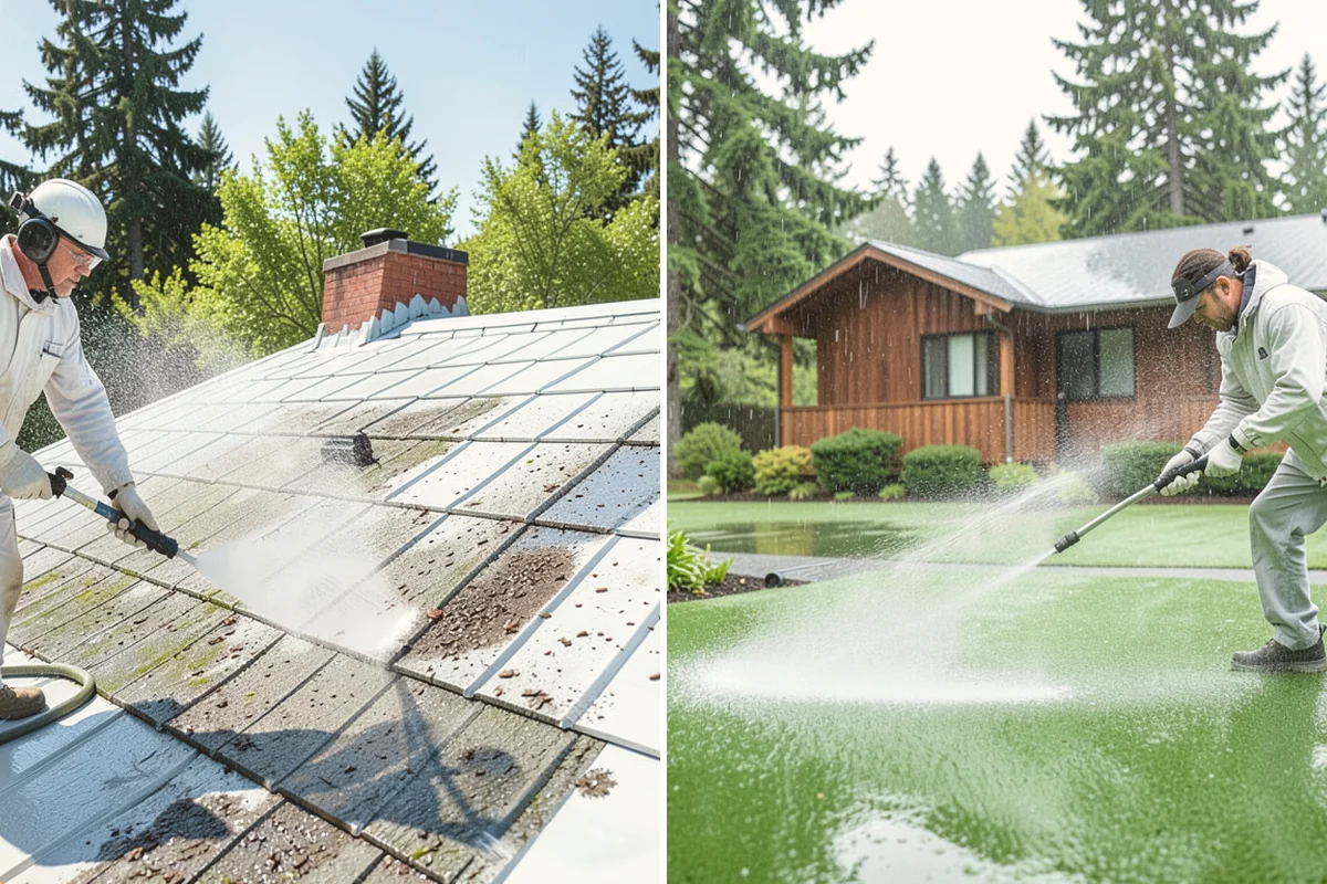 Decorative Rock Cleaning in Kirkland, King County, WA - Clear leaves and large debris from the bed