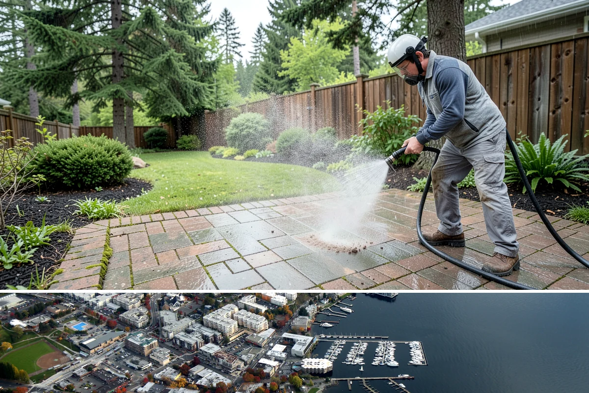 Decorative Rock Cleaning in Kirkland, King County, WA - Decorative rock is best cleaned in spring to clear winter debris and again in fall after leaf drop.