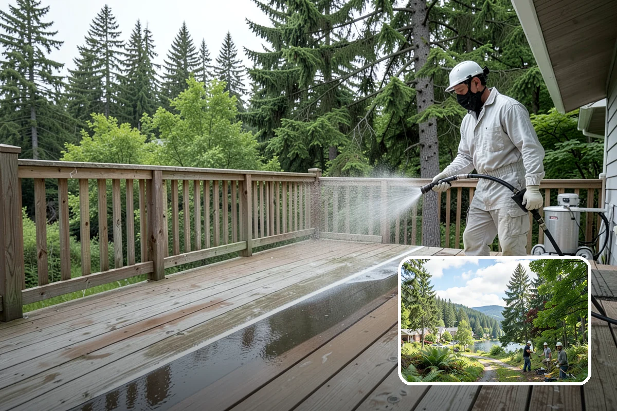 Decorative Rock Cleaning in Lake Forest Park, King County, WA - Restores the natural color of landscape stone