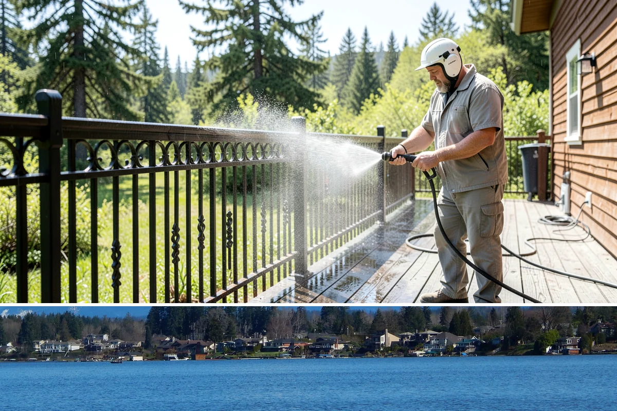 Decorative Rock Cleaning in Lake Stevens, Snohomish County, WA - Decorative rock is best cleaned in spring to clear winter debris and again in fall after leaf drop.