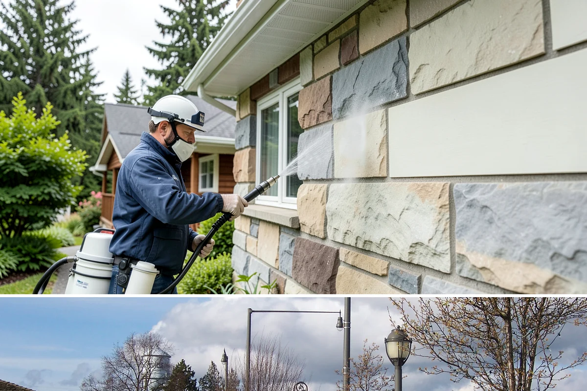 Decorative Rock Cleaning in Marysville, Snohomish County, WA - Decorative rock is best cleaned in spring to clear winter debris and again in fall after leaf drop.