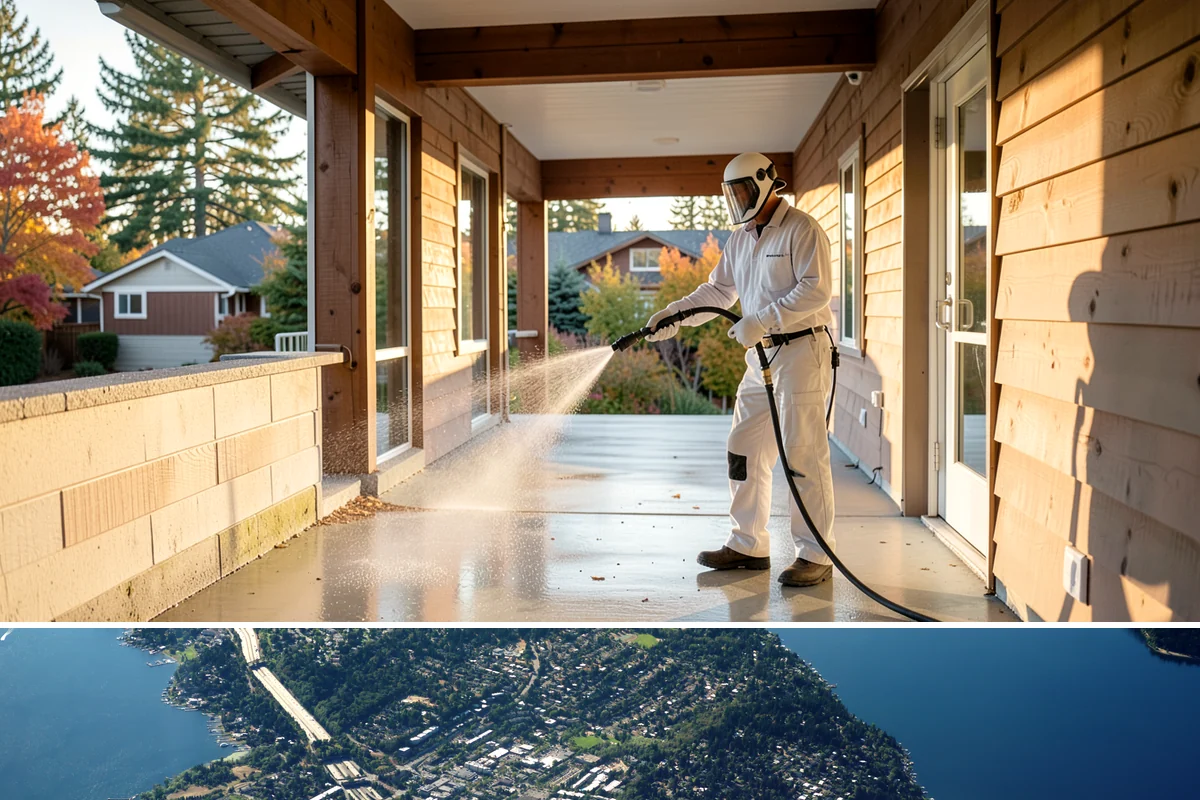 Decorative Rock Cleaning in Mercer Island, King County, WA - Decorative rock is best cleaned in spring to clear winter debris and again in fall after leaf drop.