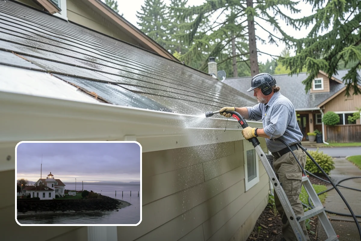 Decorative Rock Cleaning in Mukilteo, Snohomish County, WA - Restores the natural color of landscape stone
