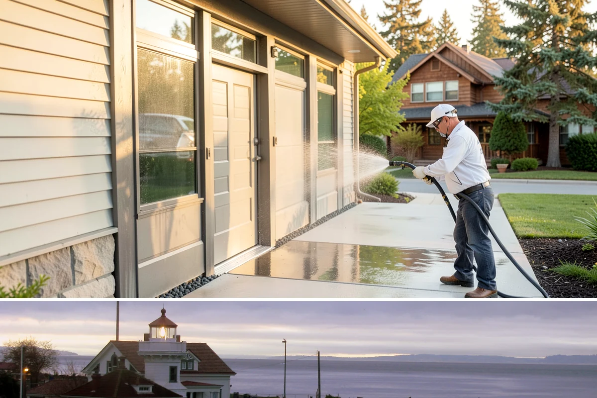 Decorative Rock Cleaning in Mukilteo, Snohomish County, WA - Decorative rock is best cleaned in spring to clear winter debris and again in fall after leaf drop.