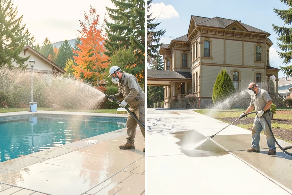Decorative Rock Cleaning in Orting, Pierce County, WA - Clear leaves and large debris from the bed