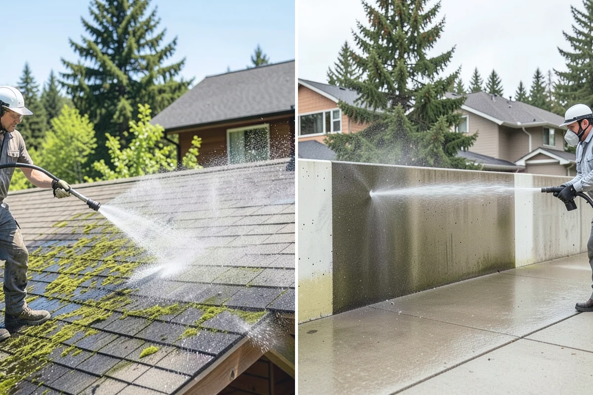 Decorative Rock Cleaning in Renton, King County, WA - Clear leaves and large debris from the bed