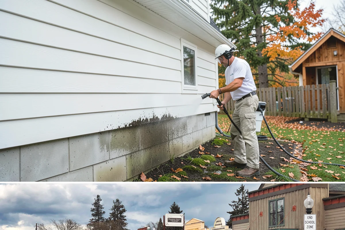 Decorative Rock Cleaning in Roy, Pierce County, WA - Decorative rock is best cleaned in spring to clear winter debris and again in fall after leaf drop.