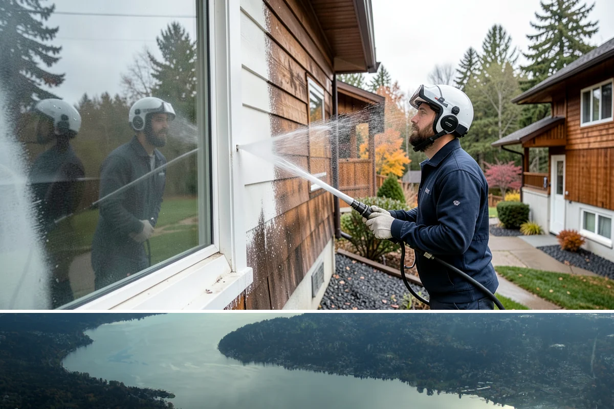 Decorative Rock Cleaning in Sammamish, King County, WA - Decorative rock is best cleaned in spring to clear winter debris and again in fall after leaf drop.