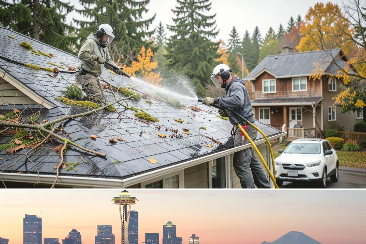 Decorative Rock Cleaning in Seattle, King County, WA - Decorative rock is best cleaned in spring to clear winter debris and again in fall after leaf drop.