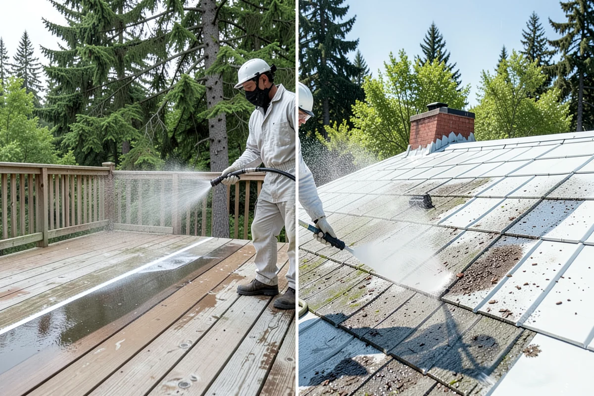Decorative Rock Cleaning in Shoreline, King County, WA - Clear leaves and large debris from the bed