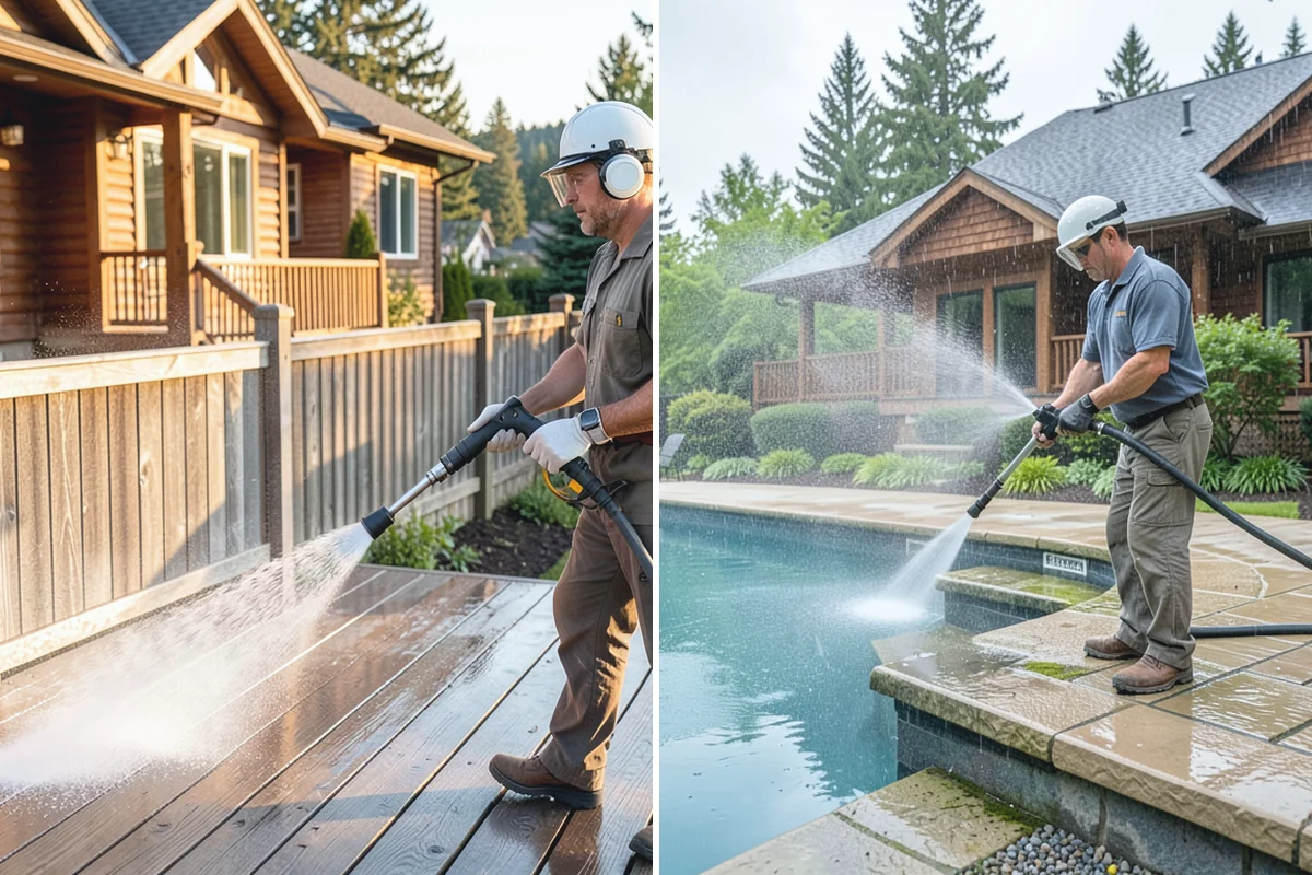 Decorative Rock Cleaning in South Prairie, Pierce County, WA - Clear leaves and large debris from the bed