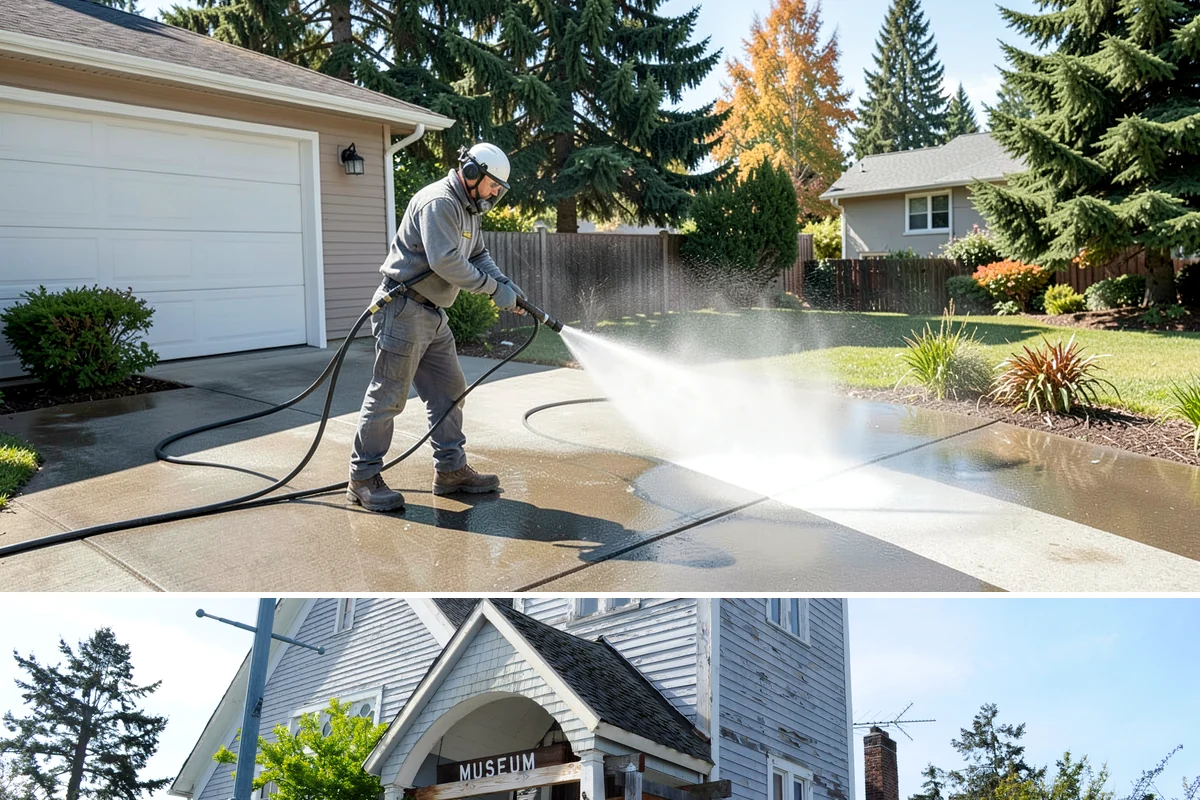 Decorative Rock Cleaning in Steilacoom, Pierce County, WA - Decorative rock is best cleaned in spring to clear winter debris and again in fall after leaf drop.
